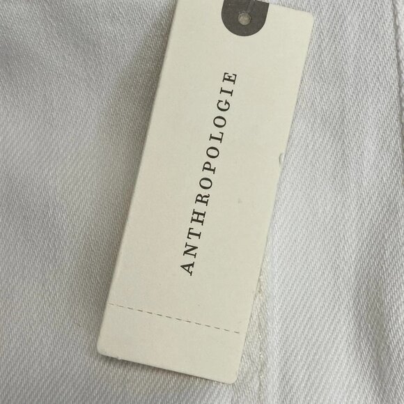 Maeve Women’s The Colette Crop Wide Leg Jeans Size 31 White — High Rise - Picture 13 of 13